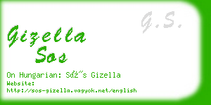 gizella sos business card